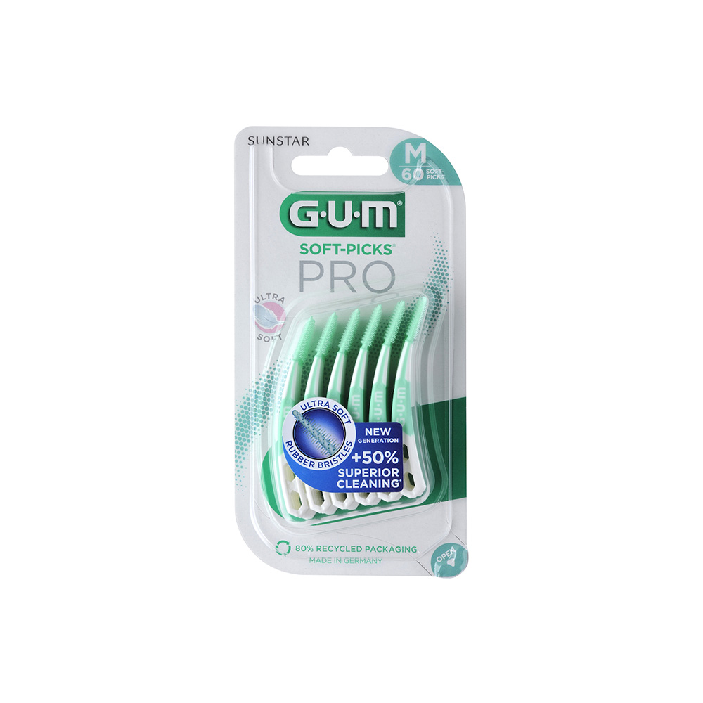 GUM - SOFT-PICKS Pro Μεσοδόντιες Οδοντογλυφίδες Medium (πράσινο) - 30τμχ